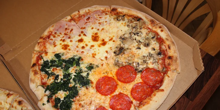 Otevřené vouchery v hodnotě 300-1000 Kč na všechny pizzy i nápoje