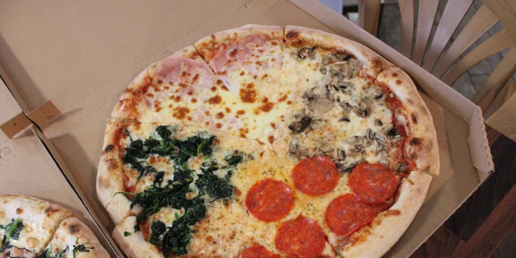 Otevřené vouchery v hodnotě 300-1000 Kč na všechny pizzy i nápoje