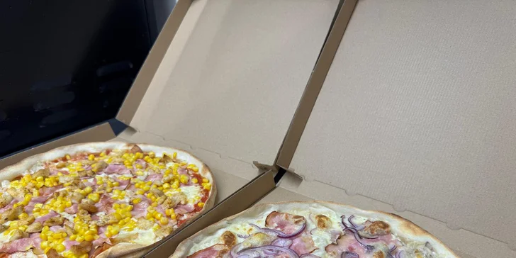 Až 2 pizzy podle výběru z 9 druhů na odnos s sebou nebo rozvoz