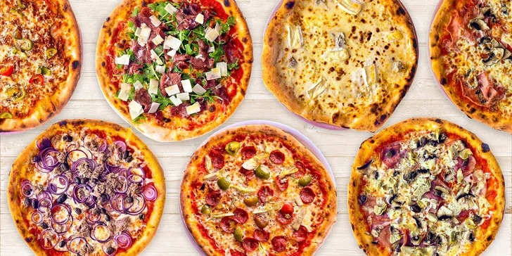Pizza dle výběru pro 1 či 2 osoby: al pollo, prosciutto, sýrová i siciliana