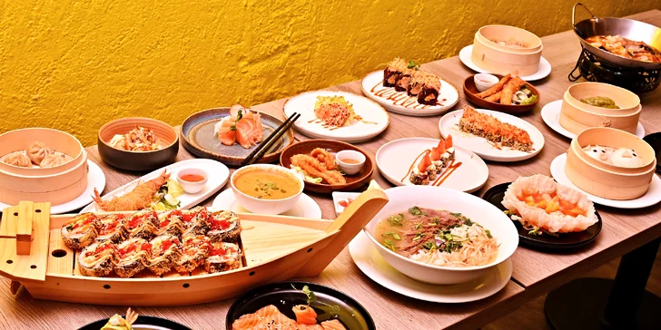 Asijské all you can eat v centru Prahy: sushi, nudle, mořské plody i dim sum