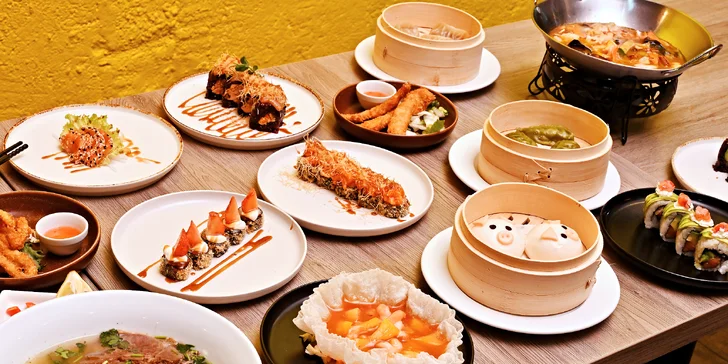 Asijské all you can eat v centru Prahy: sushi, nudle, mořské plody i dim sum