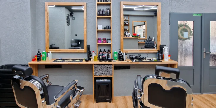 Rebell Barbers v Holešovicích: základní střih, úprava vousů i komplet balíček