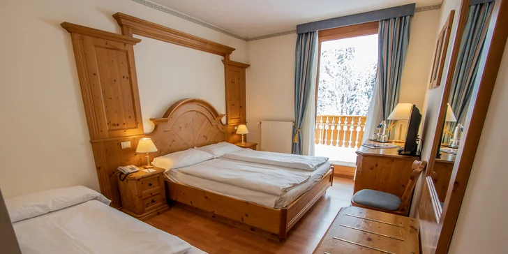Folgarida: čtyřhvězdičkový hotel přímo na svahu, all inclusive, wellness i animace