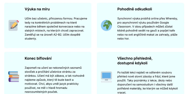 Online kurzy angličtiny od zkušené lektorky: Připravte se na dovolenou