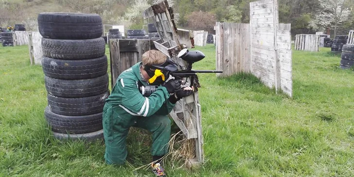 2 hod. venkovního paintballu i se 150 kuličkami až pro 10 osob