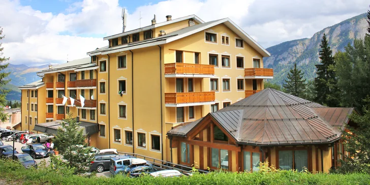 Folgarida: čtyřhvězdičkový hotel přímo na svahu, all inclusive, wellness i animace