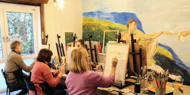 Art rande: romantický workshop malování akrylem i s lahví sektu a občerstvením