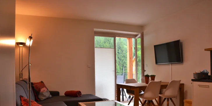 Moderní a plně vybavené apartmány v centru Pece pod Sněžkou až pro 6 osob