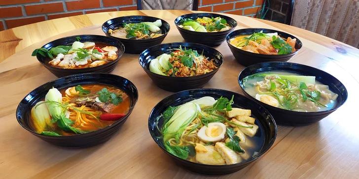 Ramen dle výběru pro jednoho či dva: s tofu, kuřecím i hovězím či mořskými plody