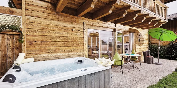 Německo pro dva i rodinu: chalet s privátním i veřejným wellness a snídaně