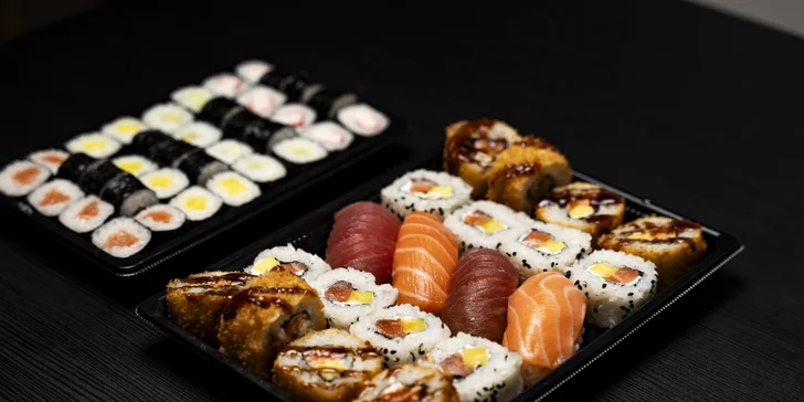 Otevřené vouchery do Sushi hub: 300 Kč až 1 000 Kč na sushi k odnosu s sebou
