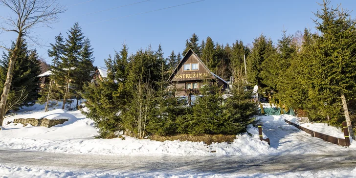 Krásná chata v Jeseníkách s horkým sudem i saunami a zahradou až pro 8 osob