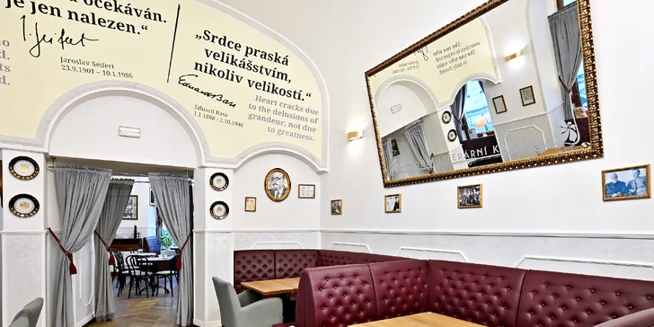 Otevřený voucher na snídani i klasické menu v Národní kavárně v centru města, 500-2000 Kč