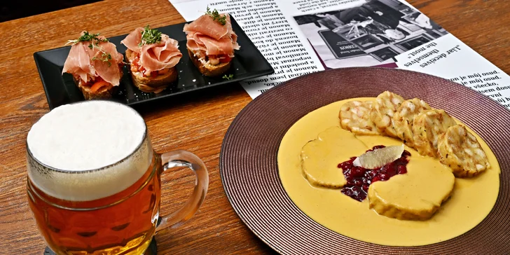Otevřený voucher na snídani i klasické menu v Národní kavárně v centru města, 500-2000 Kč