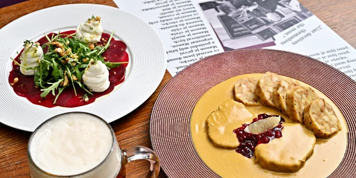 Otevřený voucher na snídani i klasické menu v Národní kavárně v centru města, 500-2000 Kč