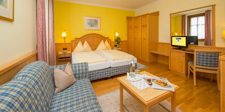 Hotel v centru Zell am See: snídaně i polopenze, neomezeně sauna, letní karta výhod