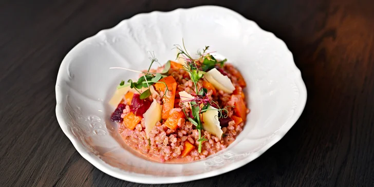 Degustační menu v restauraci Talíř: 3chodové, 4chodové pro vegetariány i neomezené nápoje