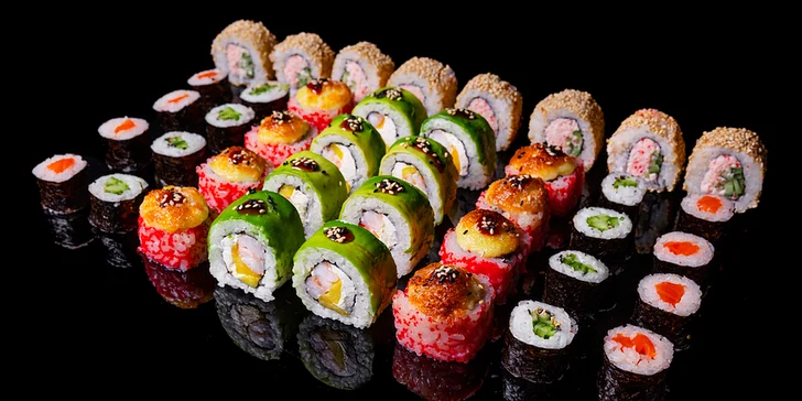 Originální a kreativní sushi sety s sebou: 36 nebo 40 kusů, možnost rozvozu