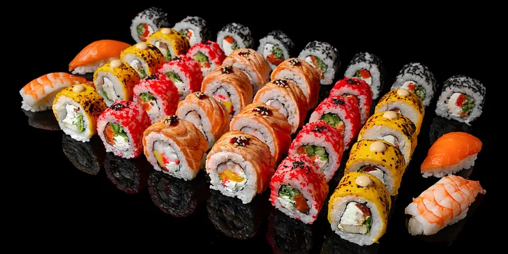 Originální a kreativní sushi sety s sebou: 36 nebo 40 kusů, možnost rozvozu