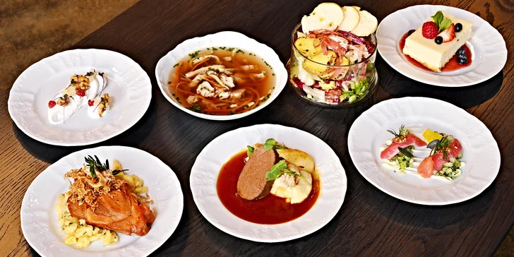 Degustační menu v restauraci Talíř: 5 nebo 7 chodů, varianta s neomezenými nápoji