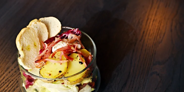 Degustační menu v restauraci Talíř: 5 nebo 7 chodů, varianta s neomezenými nápoji