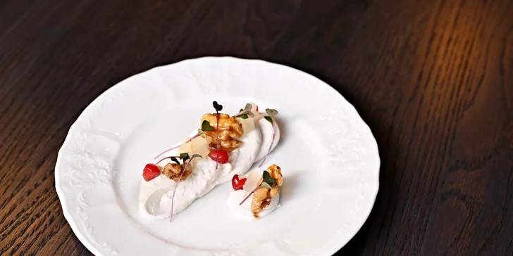 Degustační menu v restauraci Talíř: 5 nebo 7 chodů, varianta s neomezenými nápoji
