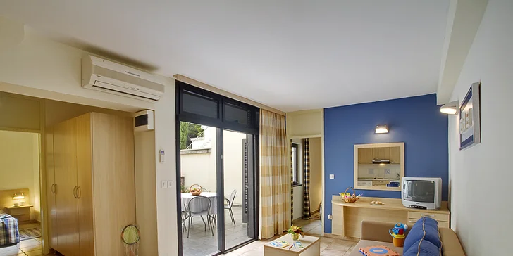 Dovolená v Poreči: 3* apartmány až pro 6 os. i vstup do bazénů a dětské herny