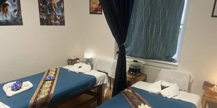 Thajská masáž olejová i aromaterapeutická: záda, ramena či celé tělo, 60–90 min.