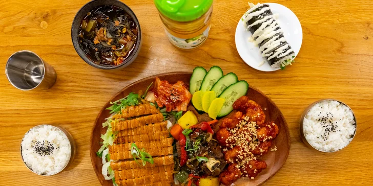 Korejské degustační menu pro 2 osoby: kimbab, žebra i domácí kimchi