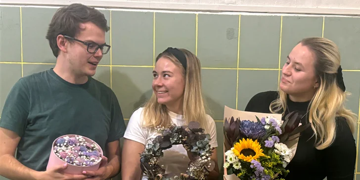 Skupinové nebo individuální kurzy vázání květin pro 1 či 2 osoby