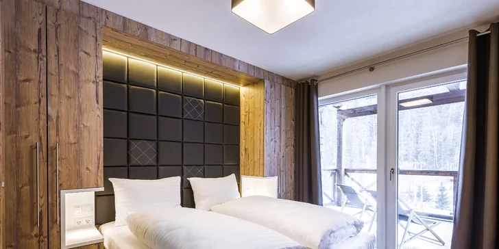 Dovolená v Saalbachu: moderní 4* apartmány v alpském stylu, snídaně, karta výhod