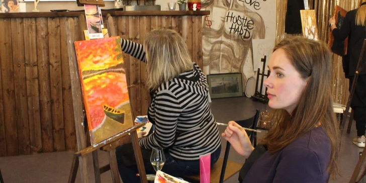 Art rande: romantický workshop malování akrylem i s lahví sektu a občerstvením