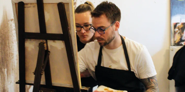 Art rande: romantický workshop malování akrylem i s lahví sektu a občerstvením