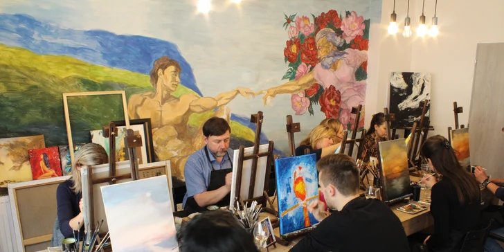 Art rande: romantický workshop malování akrylem i s lahví sektu a občerstvením