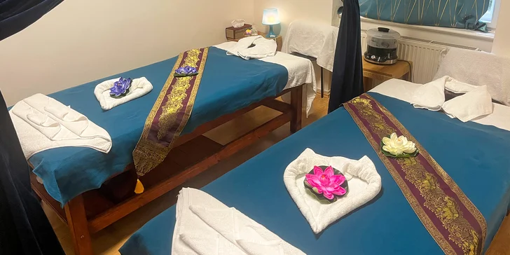 Thajská masáž olejová i aromaterapeutická: záda, ramena či celé tělo, 60–90 min.