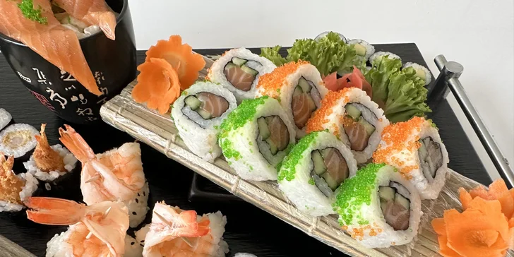 Sushi sety s 24, 32 nebo 45 kousky: maki, nigiri i grilované rolky