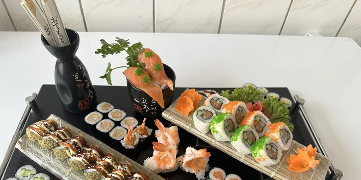 Sushi sety s 24, 32 nebo 45 kousky: maki, nigiri i grilované rolky