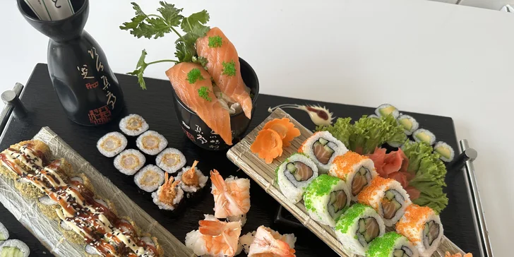 Sushi sety s 24, 32 nebo 45 kousky: maki, nigiri i grilované rolky