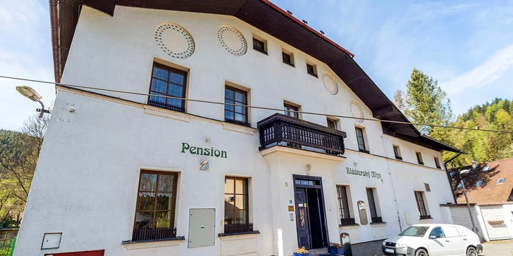 Příjemný penzion u Kašperských Hor se snídaní pro 2–4 osoby