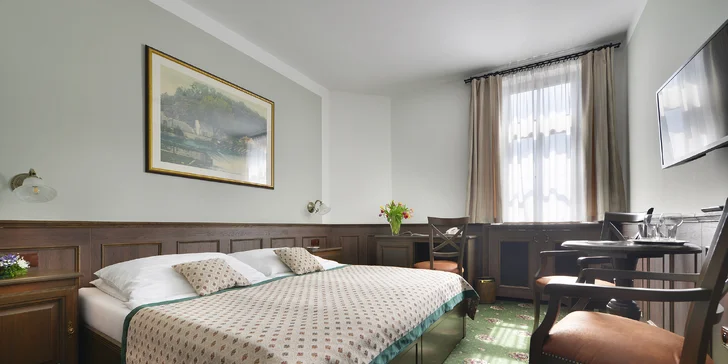 Pobyt v Hluboké nad Vltavou s polopenzí i wellness: hotel pod zámkem v blízkosti golfu