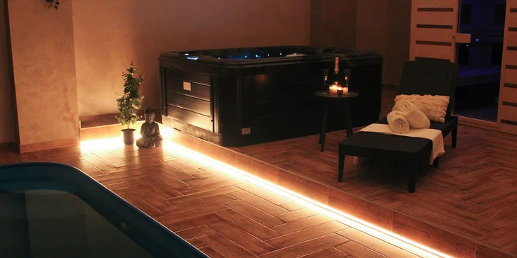 Privátní wellness i s láhví sektu pro 2 osoby: 1, 2 nebo 3 hod.