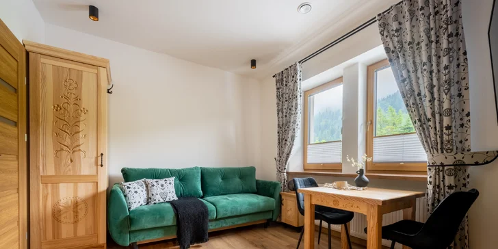 Zakopané: apartmán se vstupem do wellness, snídaně i sleva do termálů