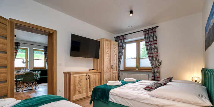 Zakopané: apartmán se vstupem do wellness, snídaně i sleva do termálů