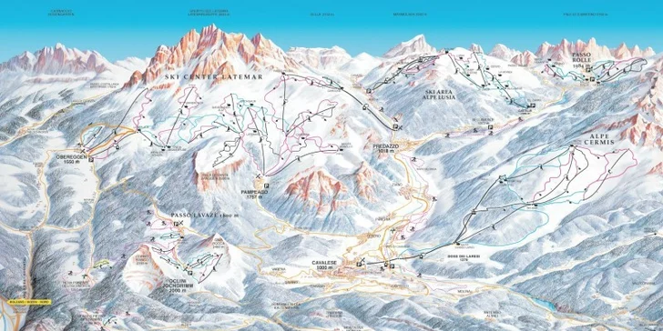 Lyžovačka v Itálii.  Val di Fiemme - Obereggen v termínu 28.02.-05.03.2014