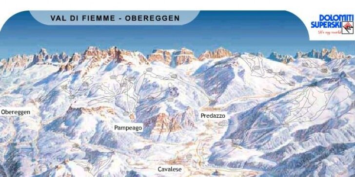 Lyžovačka v Itálii.  Val di Fiemme - Obereggen v termínu 28.02.-05.03.2014