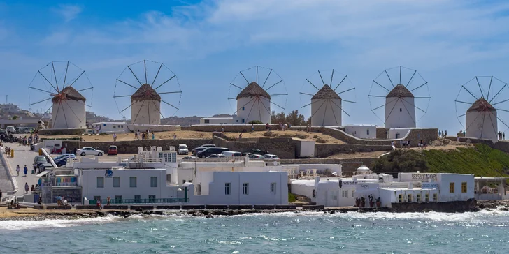 Zájezd na řecký ostrov Mykonos: letenky, ubytování i zapůjčení auta