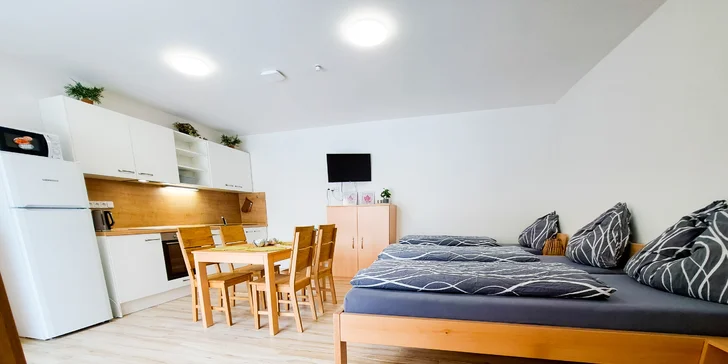 Týn nad Vltavou pro dva i rodinu: krásné apartmány s prostornou kuchyní