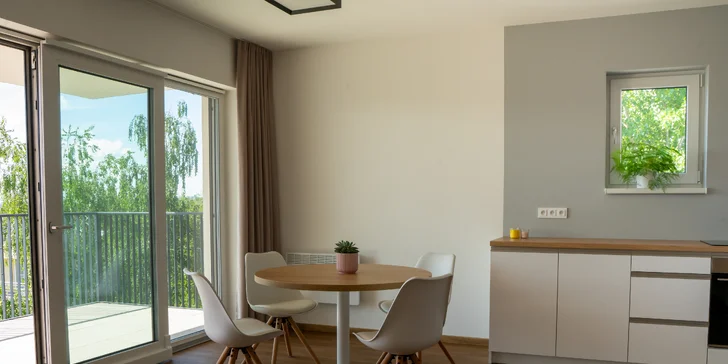 Moderní apartmány v Pasohlávkách vč. wellness, pár kroků od vodní nádrže Nové Mlýny, 130 m od Aqualandu Moravia