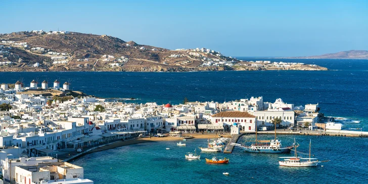Zájezd na řecký ostrov Mykonos: letenky, ubytování i zapůjčení auta